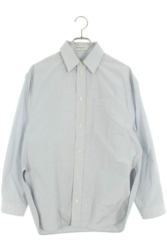 Balenciaga 445966 Ttd12 Striped Long Sleeve Shirt Women's 36