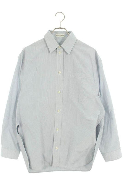 Balenciaga 445966 Ttd12 Striped Long Sleeve Shirt Women's 36