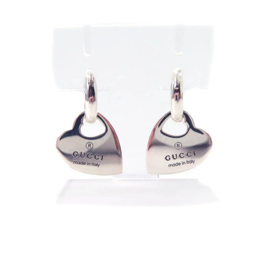 Gucci 796302 Trademark Hoop Earrings With Charm Sv925 Silver With