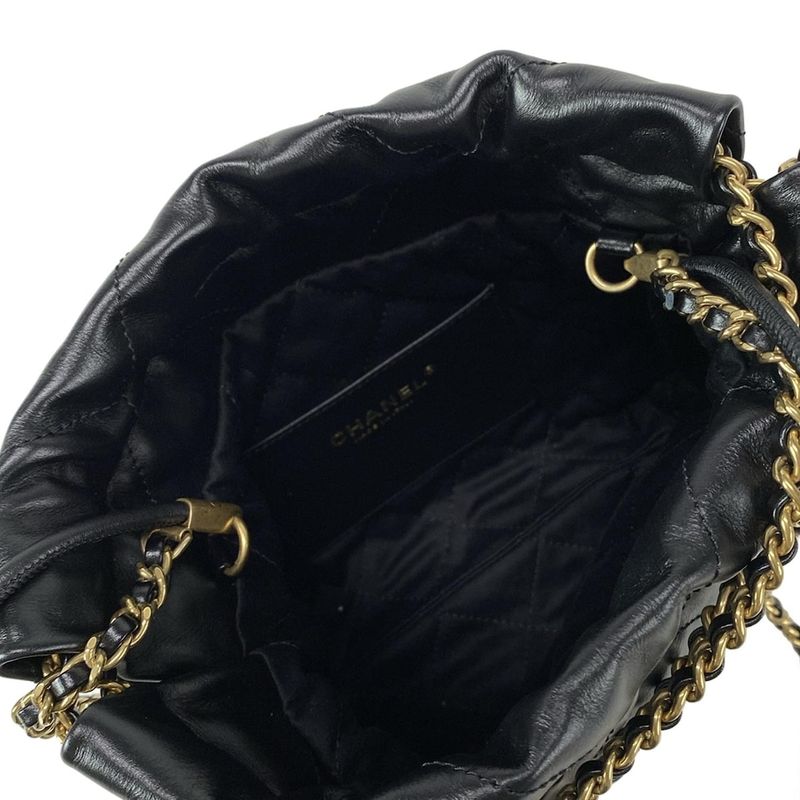Chanel Shoulder Bag Chanel 22 Mini Handbag As3980 Black 2way/chain Shoulder/vint
