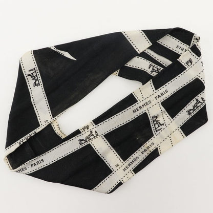 Hermes Headband Bolduc Ribbon Silk Black Women's Other Fashion Accessories