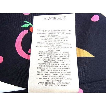 Gucci Neck Bow Silk Ice Pattern Ribbon Scarf Shawl Black — view 4