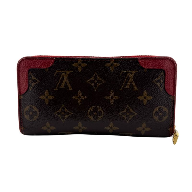 Louis Vuitton M61854 Retiro Round Zip Wallet Monogram Long Wallet Brand Card