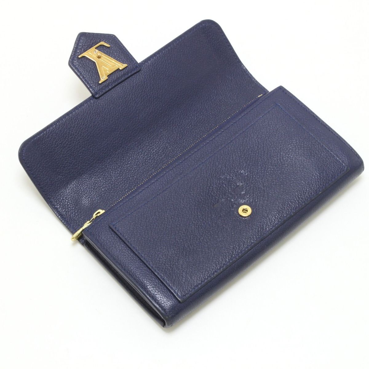 Louis Vuitton Bifold Long Wallet Portefeuille Lock Me M60861 Navy