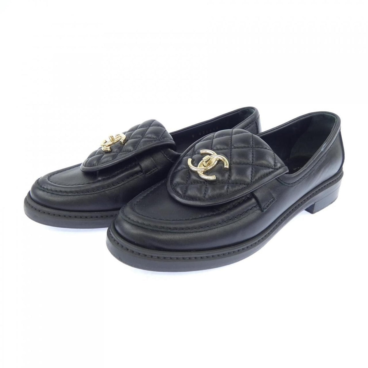 Chanel Loafers Turnlock Quilted Shoes — view 3