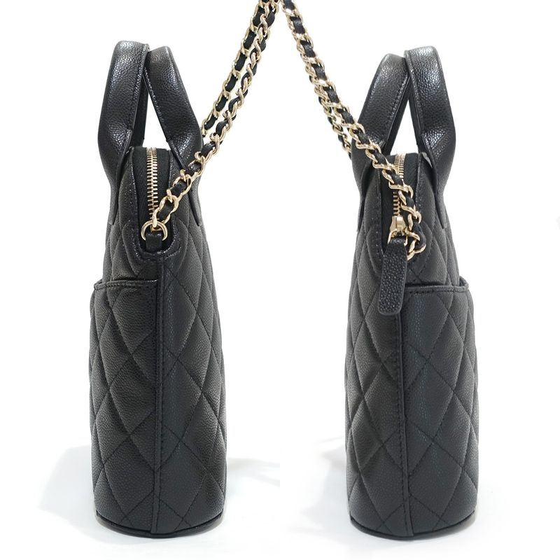 Chanel Chain Clutch Bag 2WAY Bag Caviar Skin Black Chien Pangold