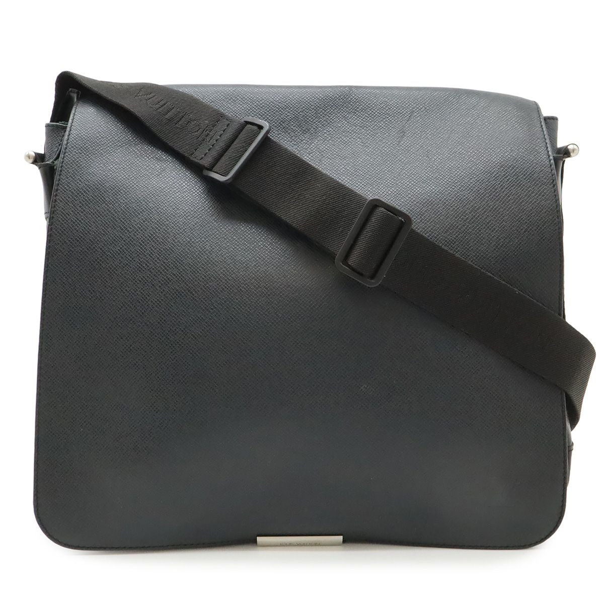 Louis Vuitton Taiga Shoulder Bag Leather Canvas Ardoise Black