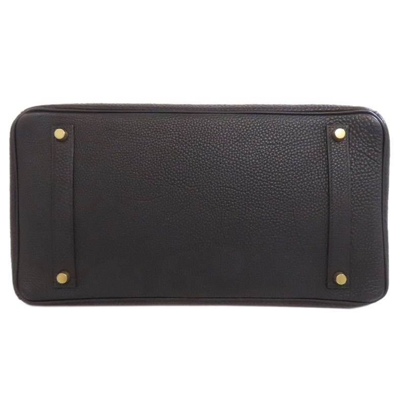 Hermes Birkin 35 Gold Hardware Handbag Fjord Women