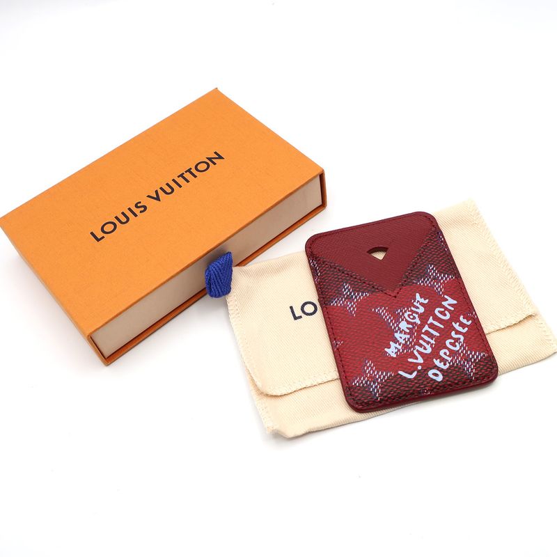 Louis Vuitton Porto Cult Magnet M26649 Monogram Red Stripes Canvas