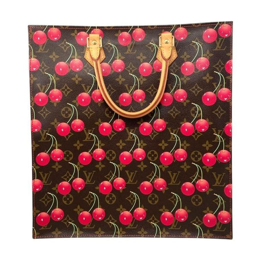 Louis Vuitton X Takashi Murakami Tote Bag Sac Pura M95010 Monogram Cherry Red