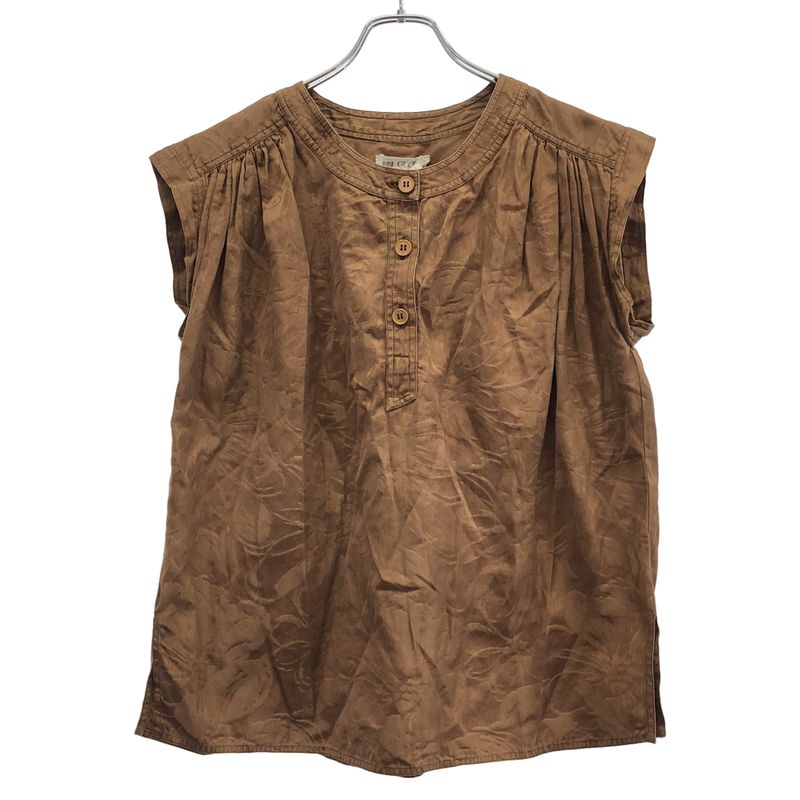 Gucci 1980's Vintage Sleeveless Flower Top Brown 46