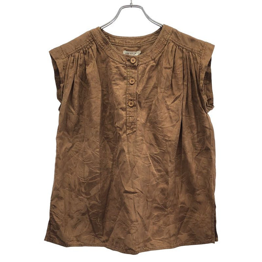 Gucci 1980's Vintage Sleeveless Flower Top Brown 46