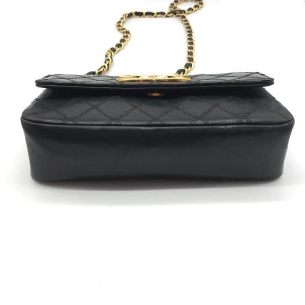 Chanel  Bicolor Big CC Logo Mini Chain Shoulder Bag Black