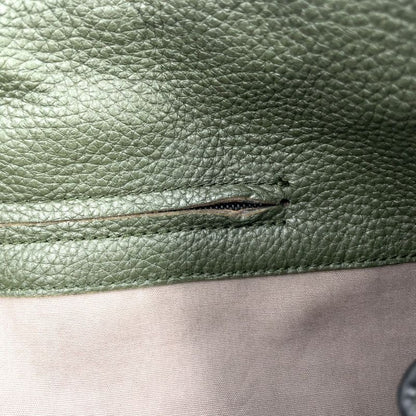 Bottega Veneta Tote Leather Khaki Green Handbag Black