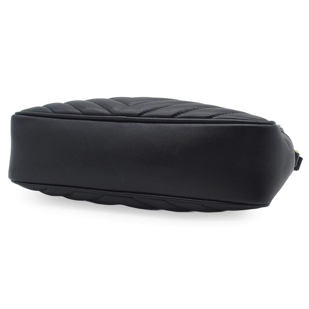 Saint Laurent Lou Camera Bag Black Leather Chevron — view 4