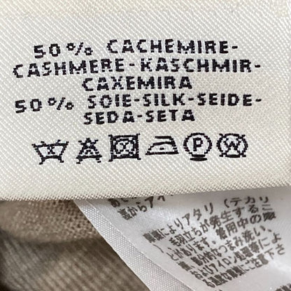 Hermes Cashmere Silk Short Sleeve Knit Cut and Sewn Size 40 Beige Women's Used