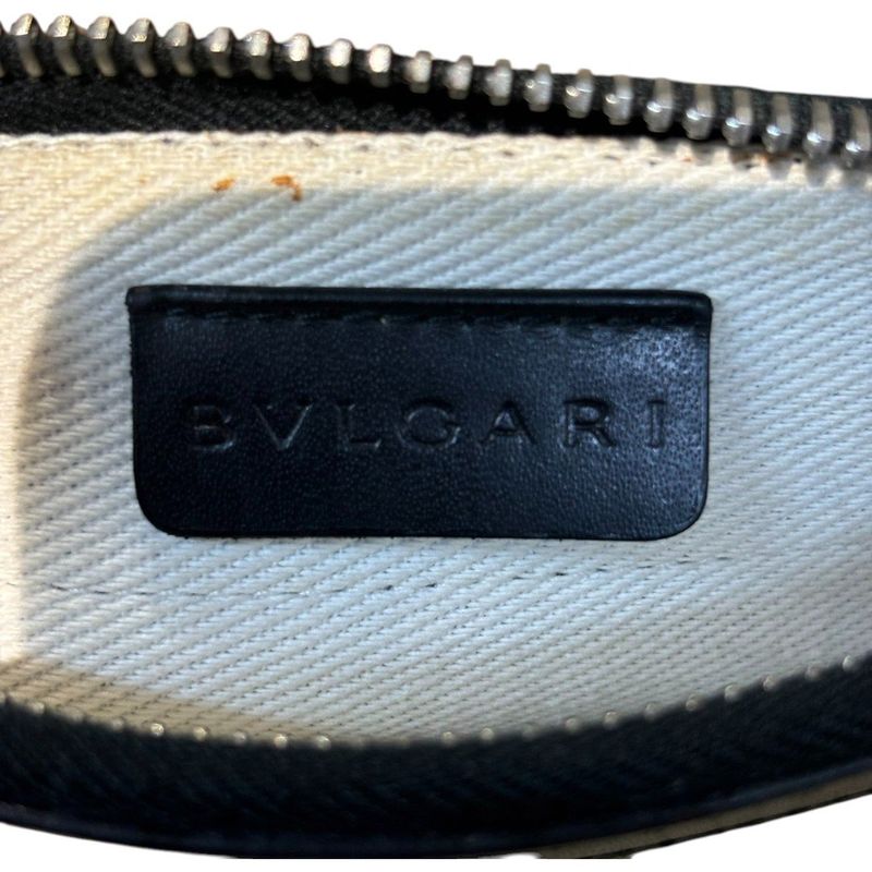 Bvlgari ⑤ 21528 Flat Pouch Souhlder Strap Unisex Indigo