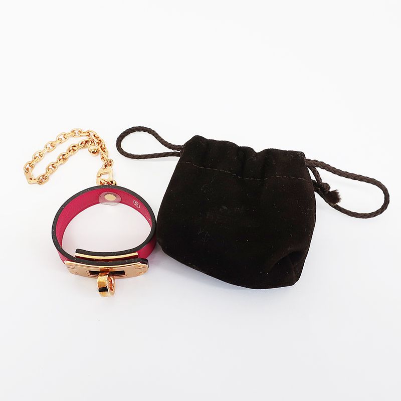 Hermes Glove Holder Kelly Rose Pink Gold Hardware Swift Accessories