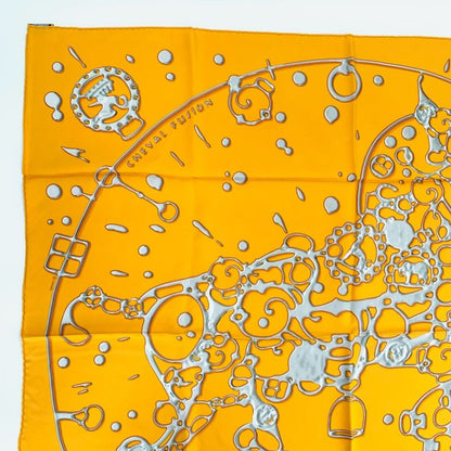 Hermes Carre 90 Silk Scarf Cheval Fusion Orange