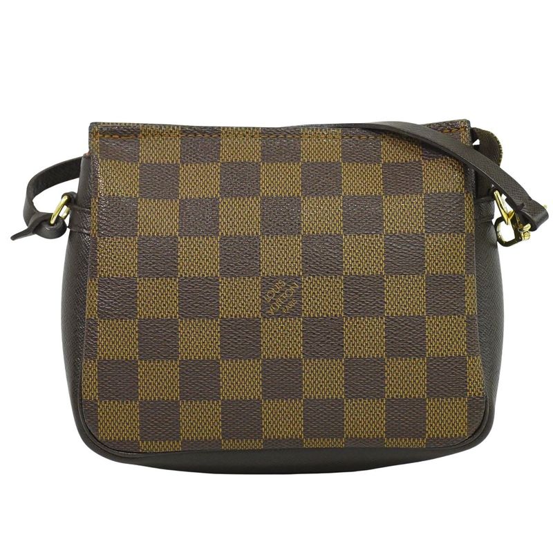Authentic Louis Vuitton LV Trousse Makeup Damier Ebène Accessory Pouch Handbag