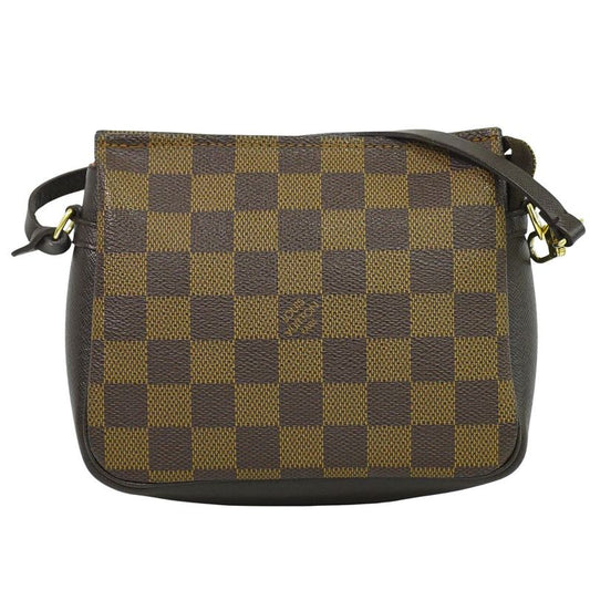 Authentic Louis Vuitton LV Trousse Makeup Damier Ebène Accessory Pouch Handbag