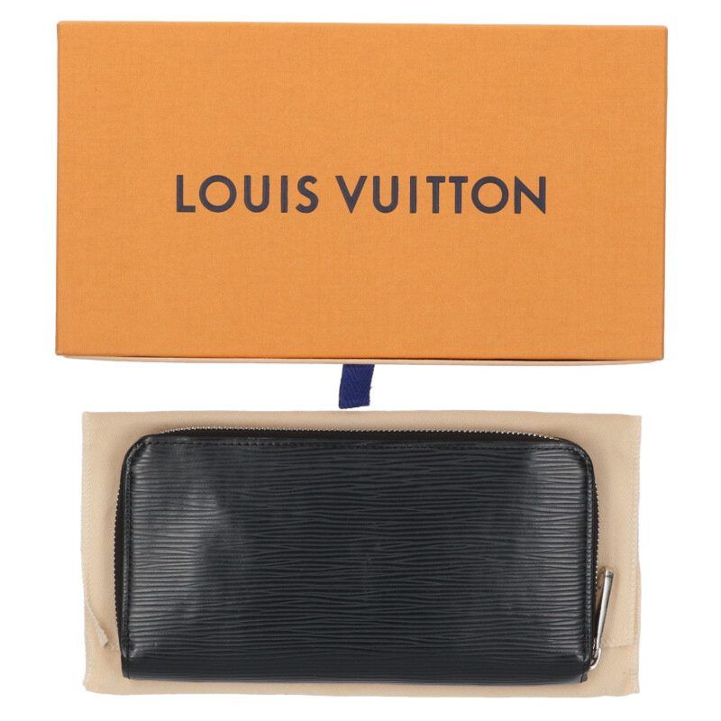 Louis Vuitton M61857 Zippy Wallet Epi Noir Black Long Wallet For Men