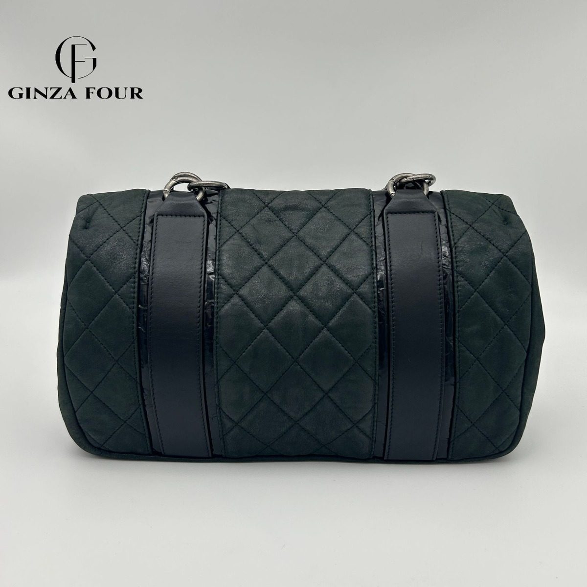 Chanel 2-Way Leather Lame Messenger Bag — view 2