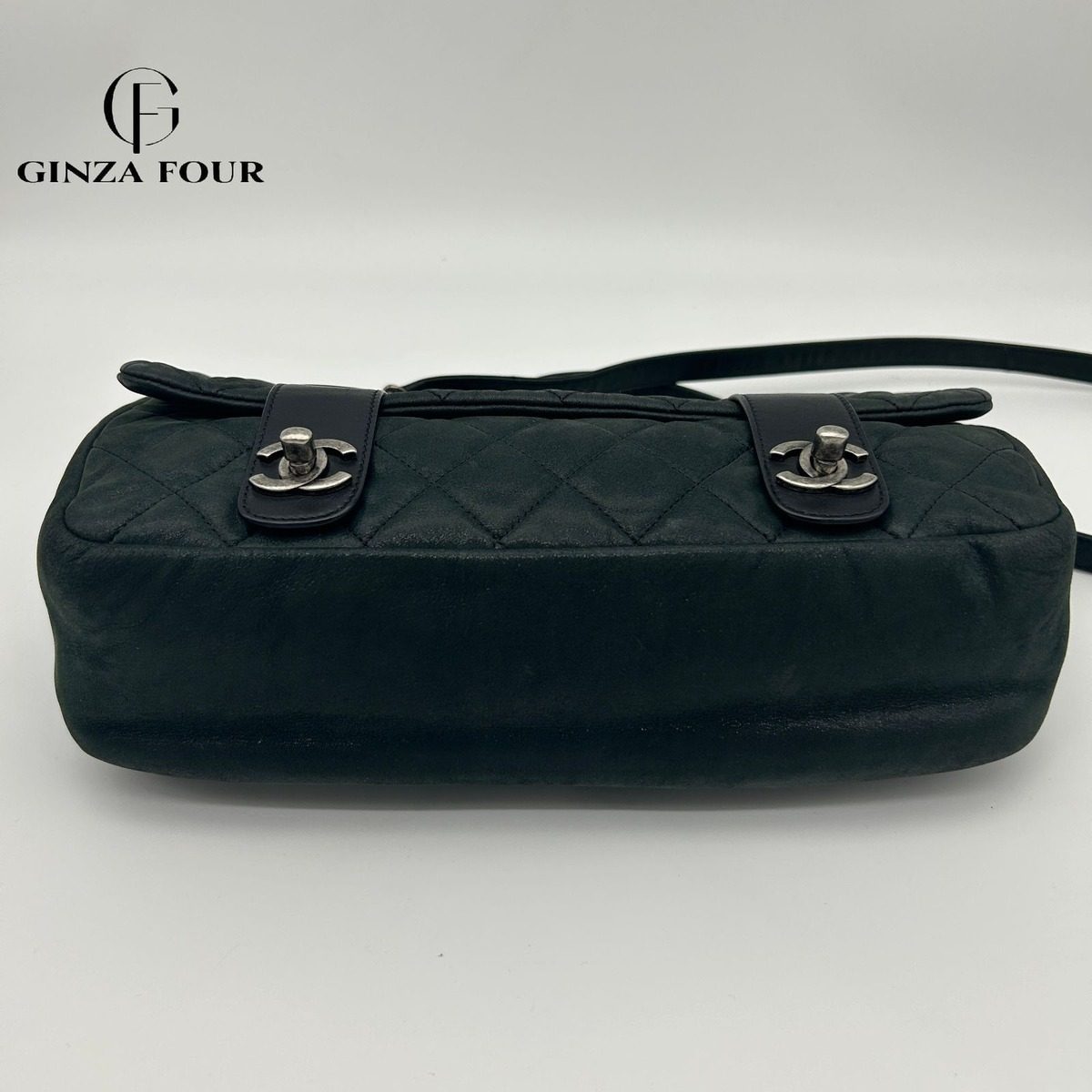 Chanel 2-Way Leather Lame Messenger Bag — view 5