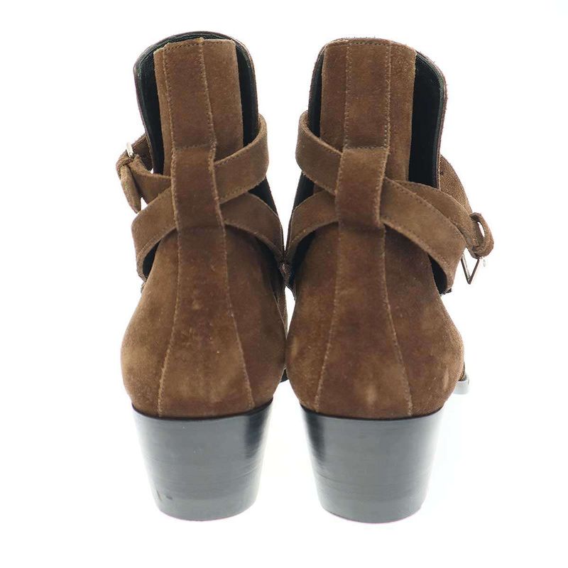 Saint Laurent Paris Wyatt 40 Jodhpurs Suede Leather Boots 443200 Brown 41