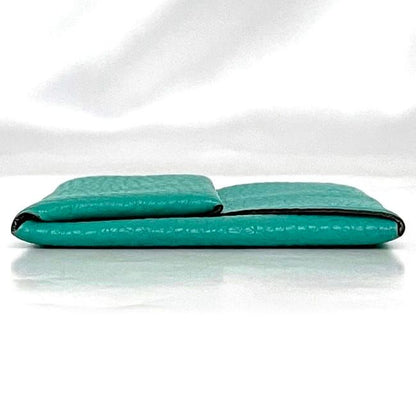 Hermes Coin Case Bastia Green Mint Excellent Condition Coin Purse Leather