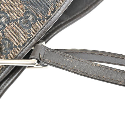 Gucci Tote Bag Canvas Leather Brown 07bs193