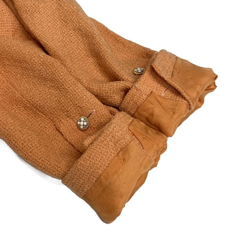 Chanel Jacket Size 38 M Women's 21663 Orange Long Sleeves / Spring / Autumn Wool