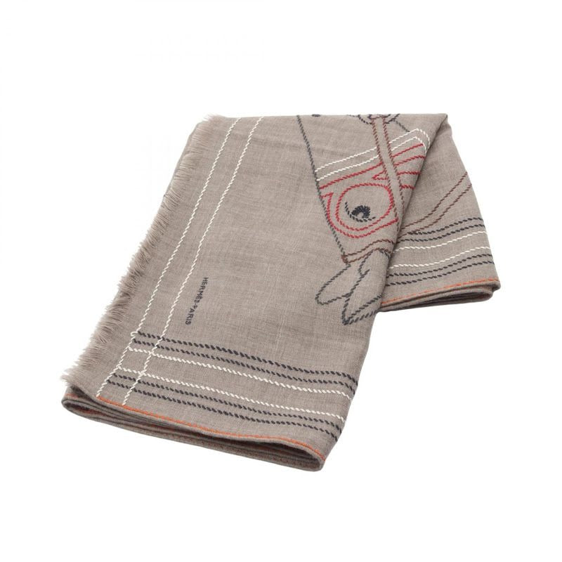 Hermes Shawl Rectangle Cheval A La Couverture Silk