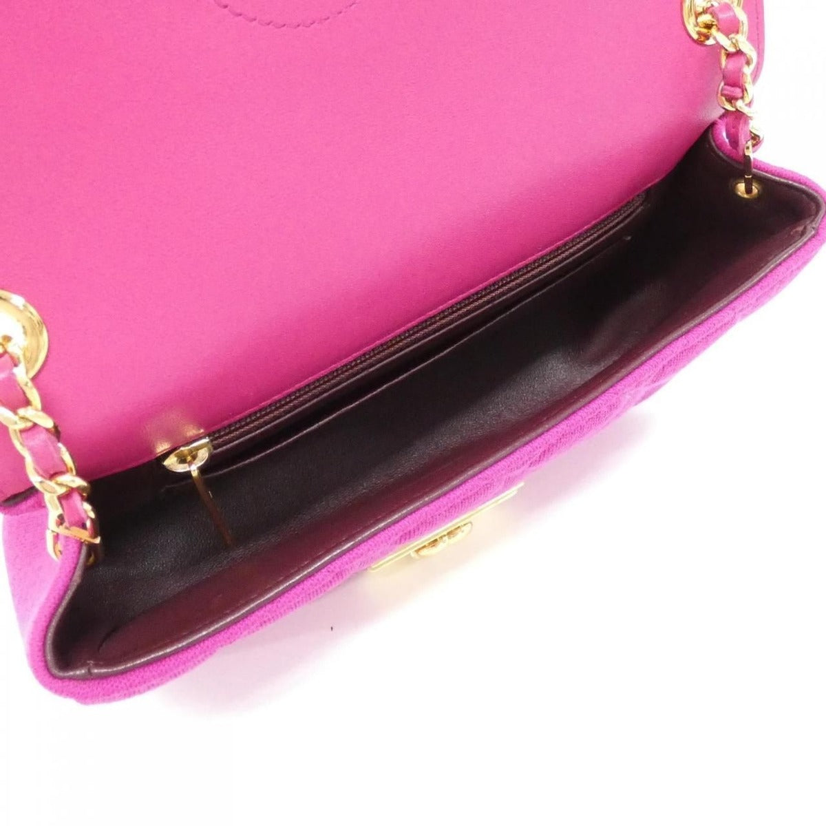 Chanel Shoulder Bag Canvas Gold — view 8