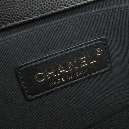 Chanel Shoulder Bag Boy Chanel Mini Chain Shoulder Caviar Skin Black Gold