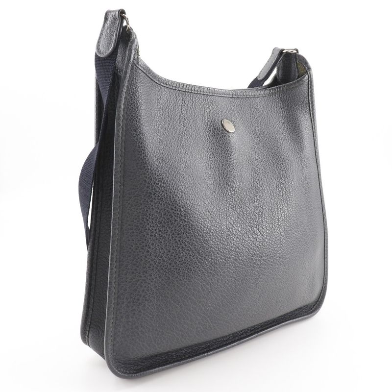 Hermes Vespa 28 Leather Gray □C Ladies Shoulder Bag