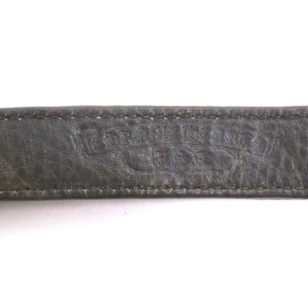 Chrome Hearts Leather Button 2 Snap Cross Ball Bracelet Camouflage Silver — view 5