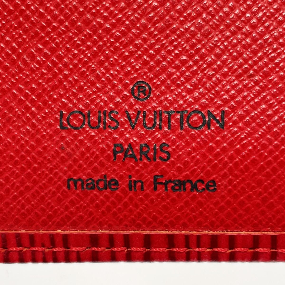 Louis Vuitton Epi Continental Viennois M63257 Red Bifold Long Wallet Women's