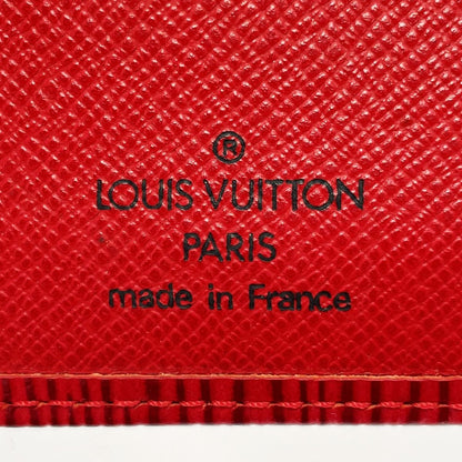 Louis Vuitton Epi Continental Viennois M63257 Red Bifold Long Wallet Women's