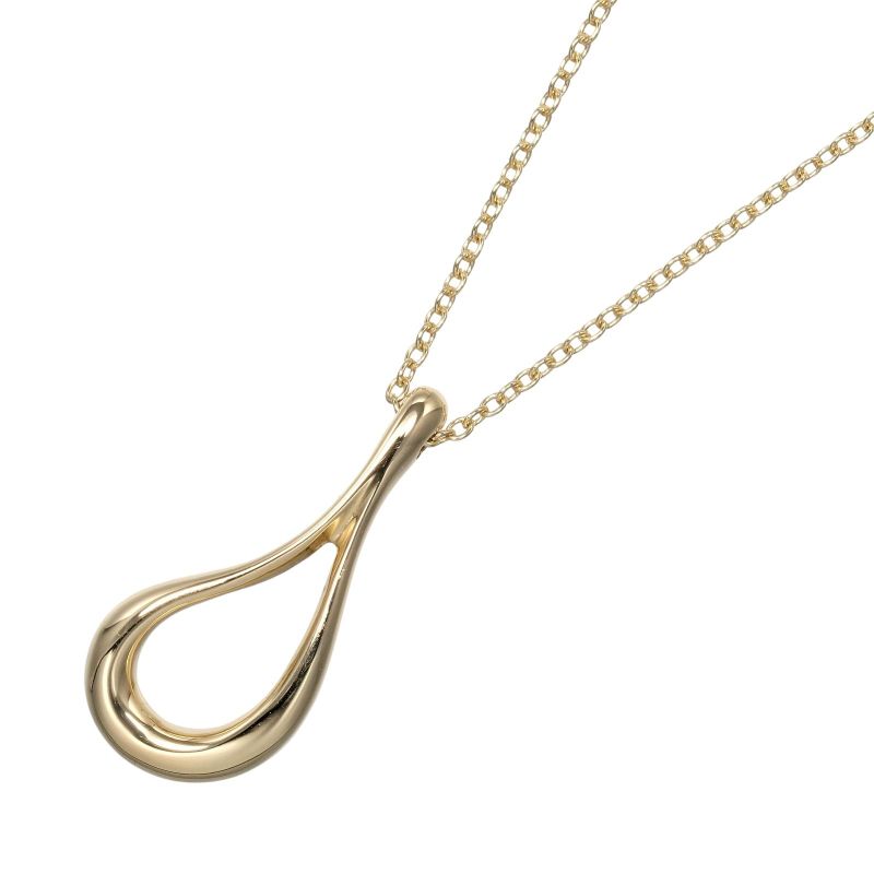 Tiffany & Co Open Teardrop 18K Yellow Gold Ladies 2g Necklace