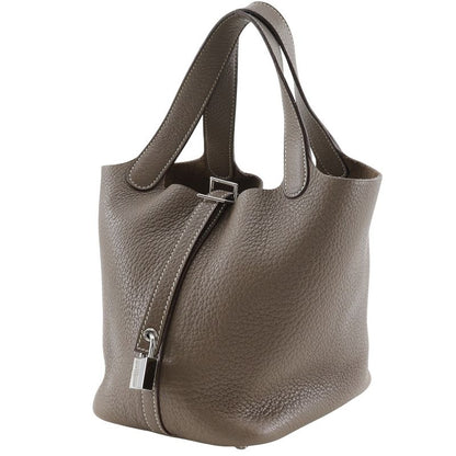 Hermes Picotin Lock 18 PM Taurillon Clemence Etoupe □L Ladies Handbag