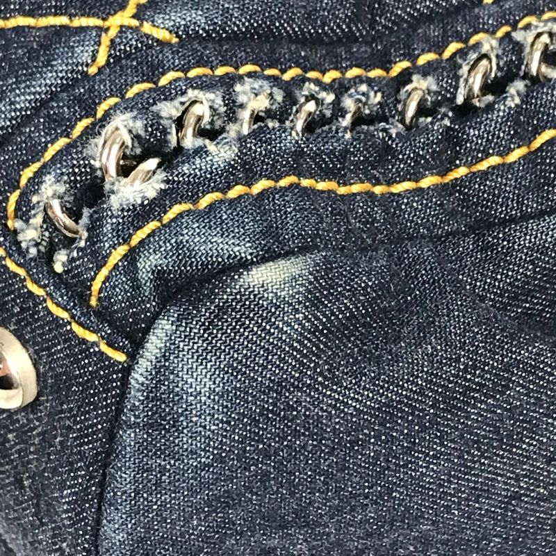 Chanel Shoulder Bag CC Coco Mark Chain Logo W Chain Denim Blue