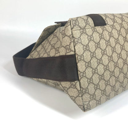 Gucci Shoulder Bag GG Plus Flap 122374 GG Supreme Canvas Beige