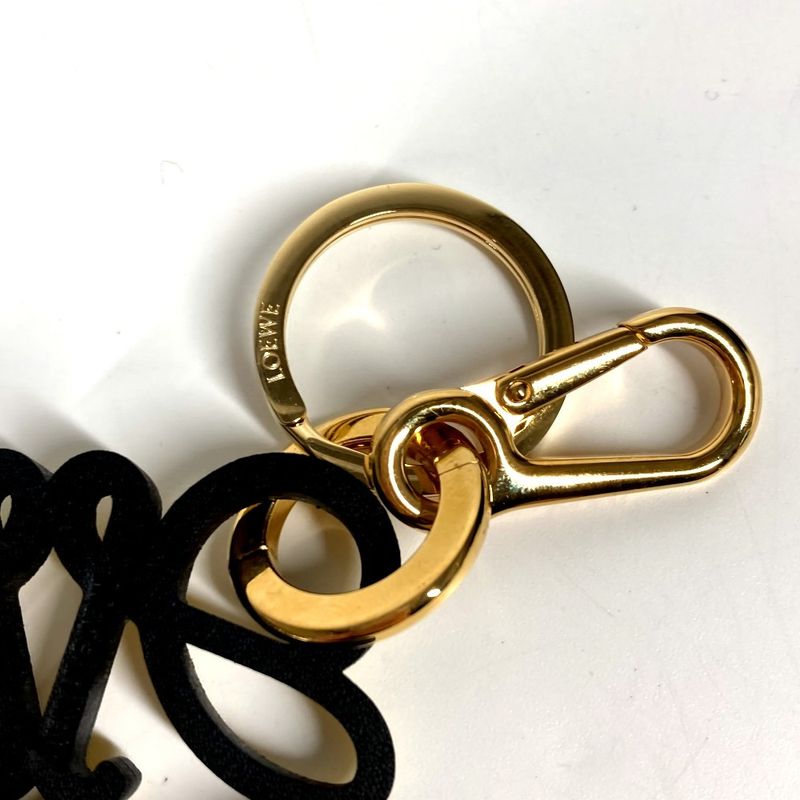 Loewe Key Holder Anagram Charm In Calf C821232x06 Leather Yellow
