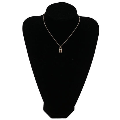 Hermes Necklace Amulet Kelly Cadenas 18k Pink Gold Diamonds Rose Gold Pink Gold