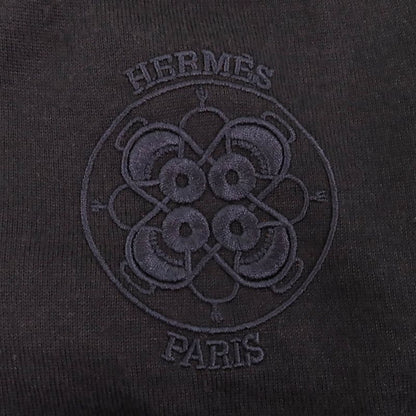 Hermes Cashmere Silk Pocket Logo Embroidery Logo Button V-neck Long Sleeves