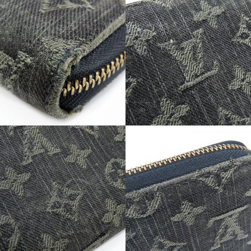 Louis Vuitton Long Wallet Zippy Wallet M95614 Round Zipper Monogram Denim Noir