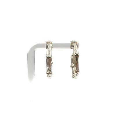 Tiffany & Co Bamboo Hoop Silver Earrings