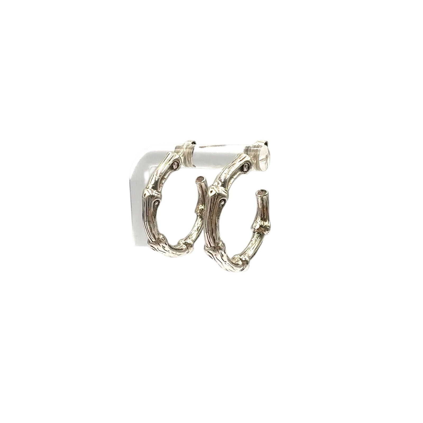 Tiffany & Co Bamboo Hoop Silver Earrings — view 2
