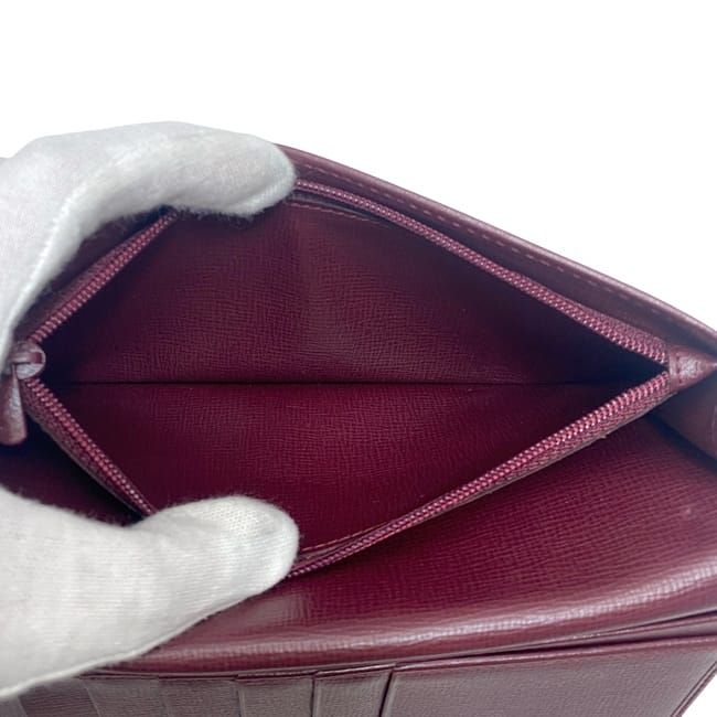 Cartier Folding Long Wallet Bordeaux Burgundy Must L3000168